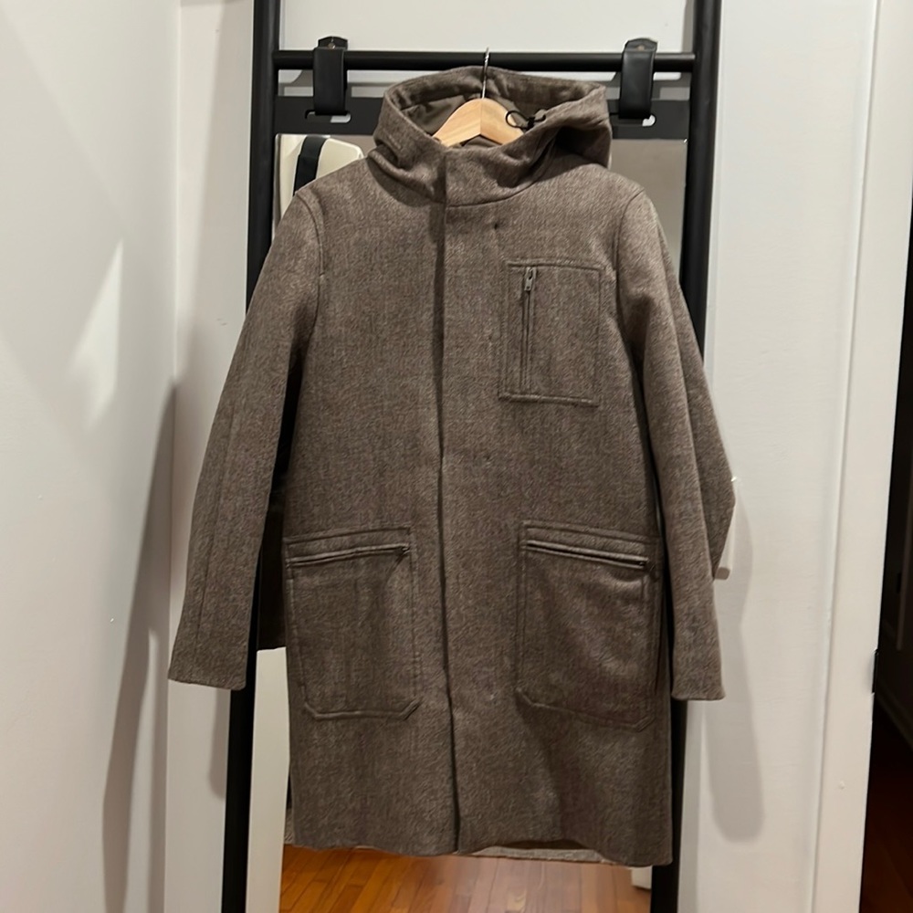 COS Jacket Grey with Hood. Great modern silhouette - Small